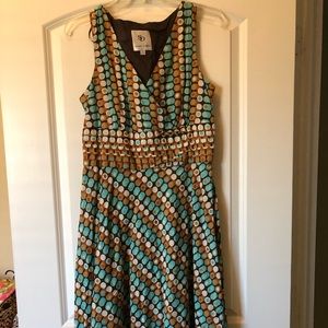 Turquoise and brown multi color